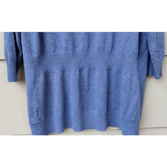 RED label brand Open Lightweight Rayon blend Cardigan Cornflower Blue Size L - Picture 8 of 9